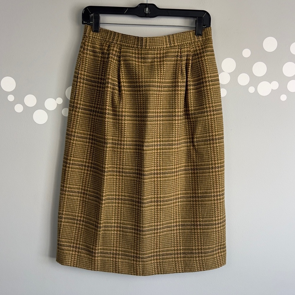 Le Suit Vintage 1980s Houndstooth Blazer Skirt Set Size 10 - Picture 10 of 15